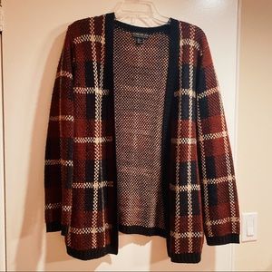 Forever 21+ Plaid Knit Cardigan